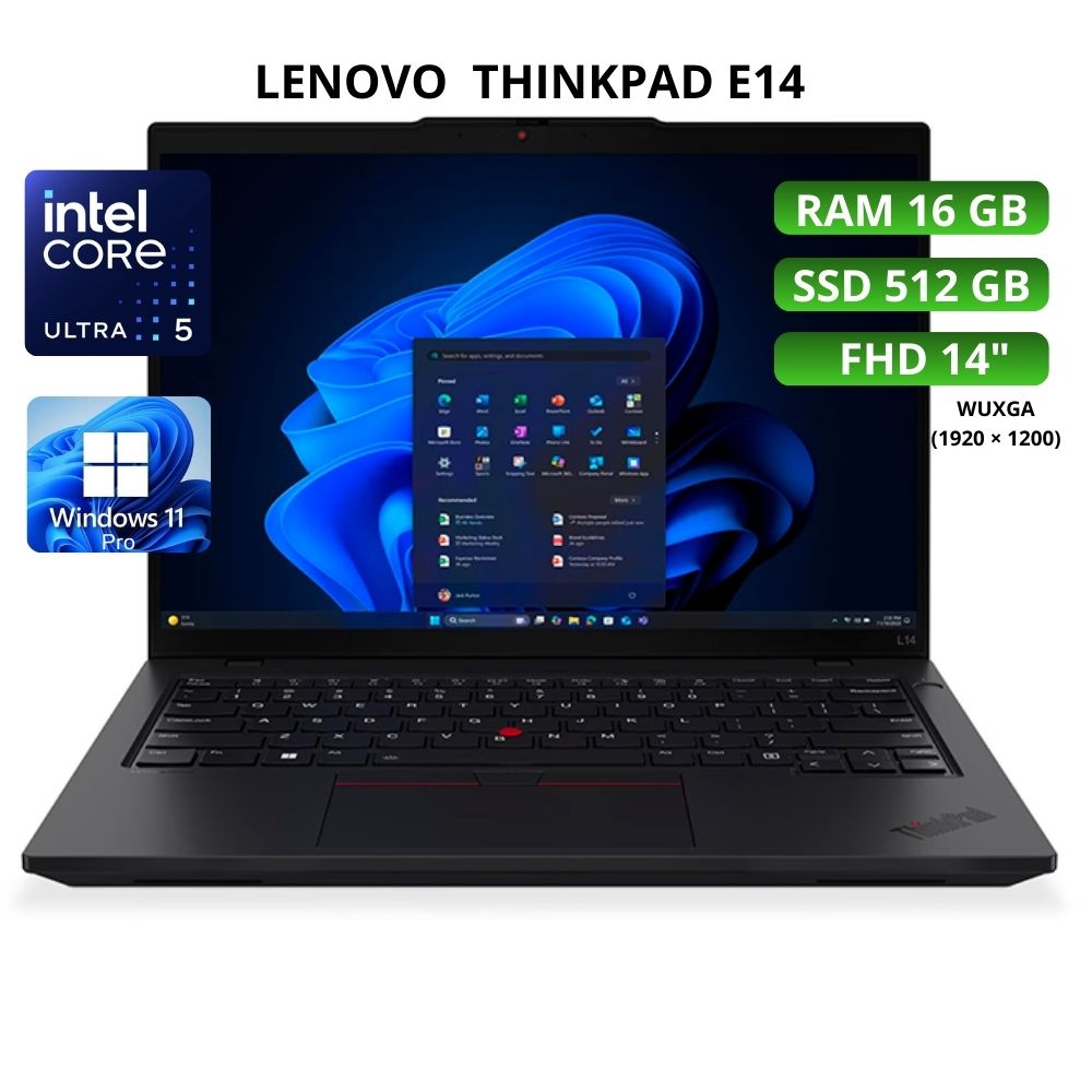 LAPTOP LENOVO THINKPAD E14 GEN 6 INTEL CORE U5 125U Ram 16GB SSD 512GB -21M8001HLM