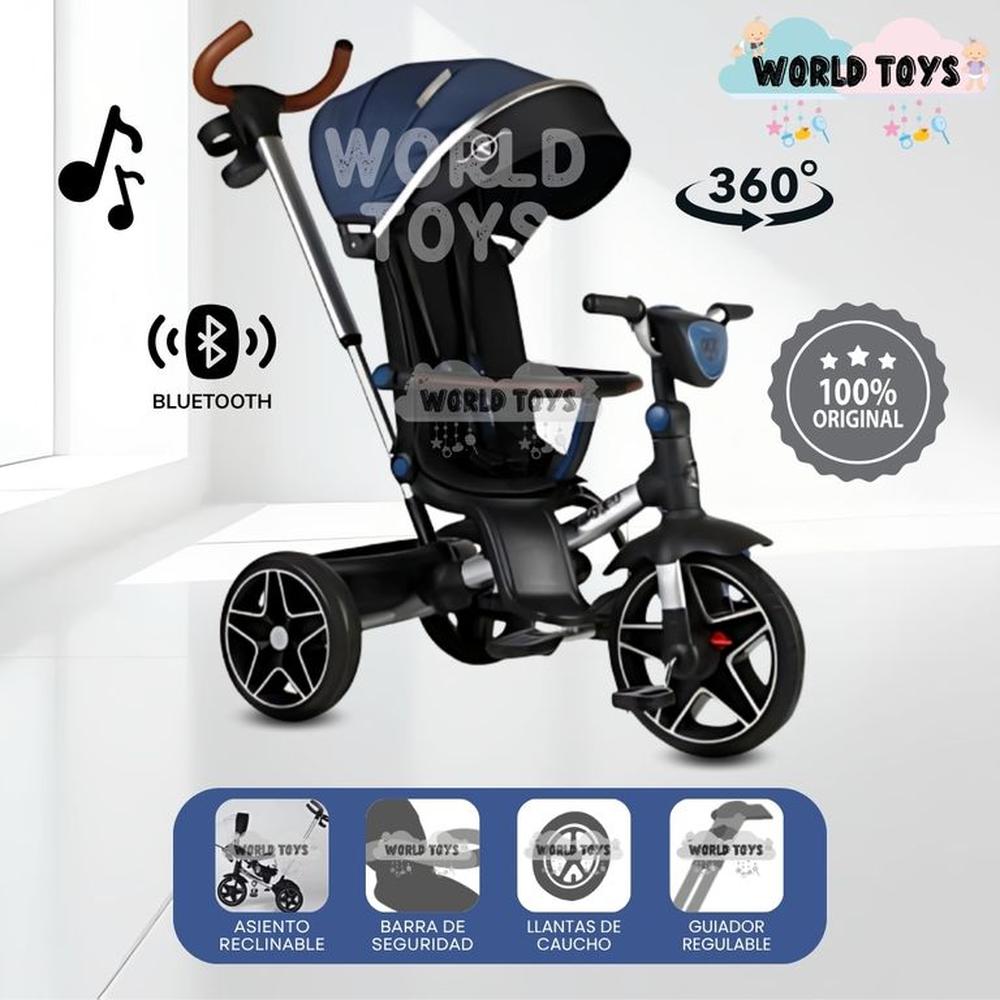 Triciclo Guiador Giratorio HARDIN con Bluetooth Blue