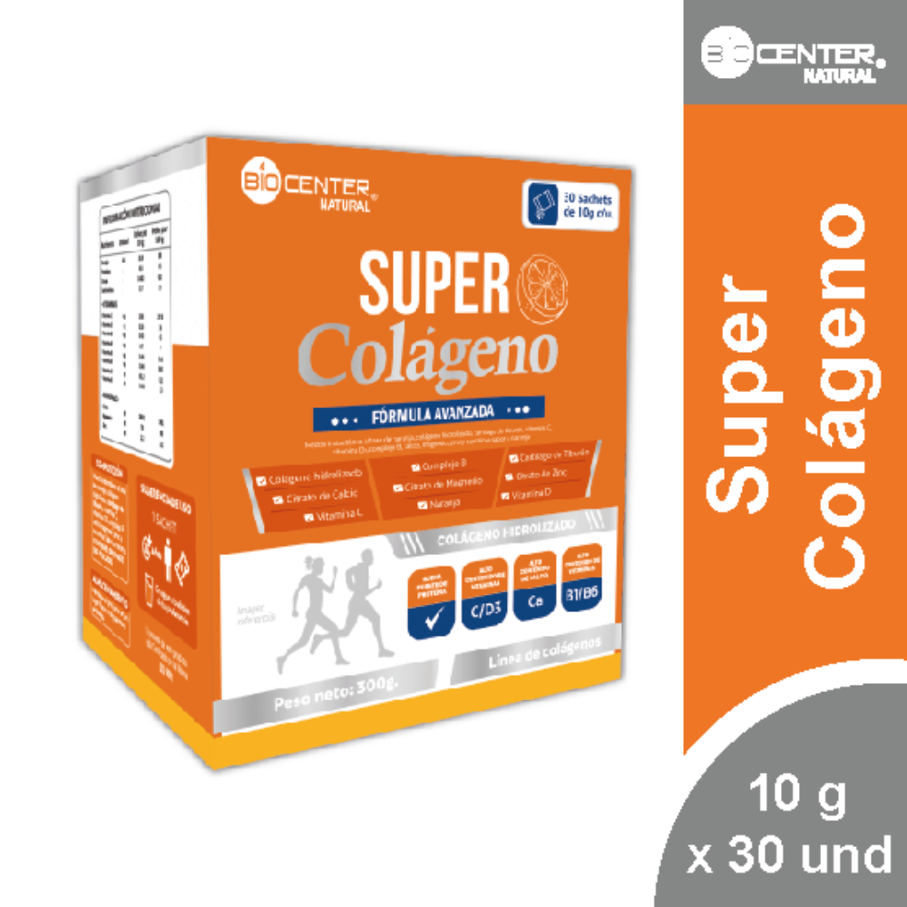 Super Colágeno x caja 10g x 30 und - Biocenter Natural