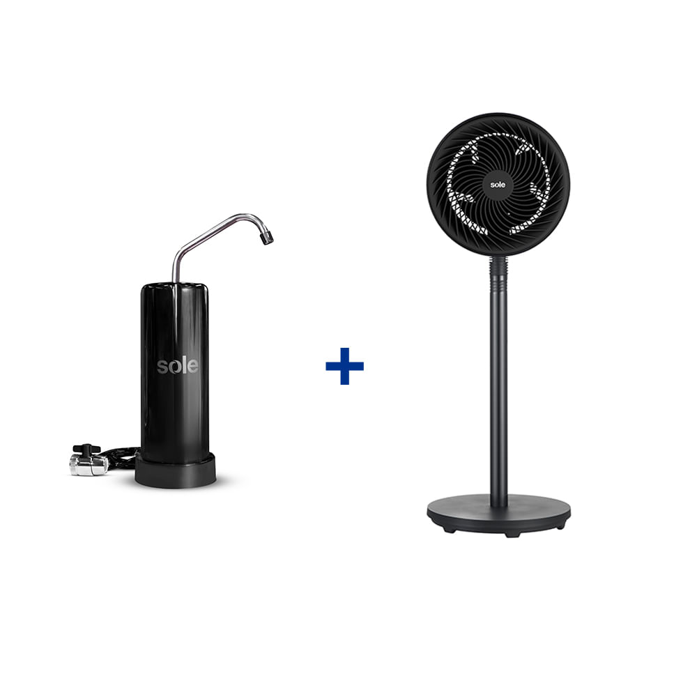 Combo Ventilador 2en1 Turbomax Sole y Purificador Prime 5 Años