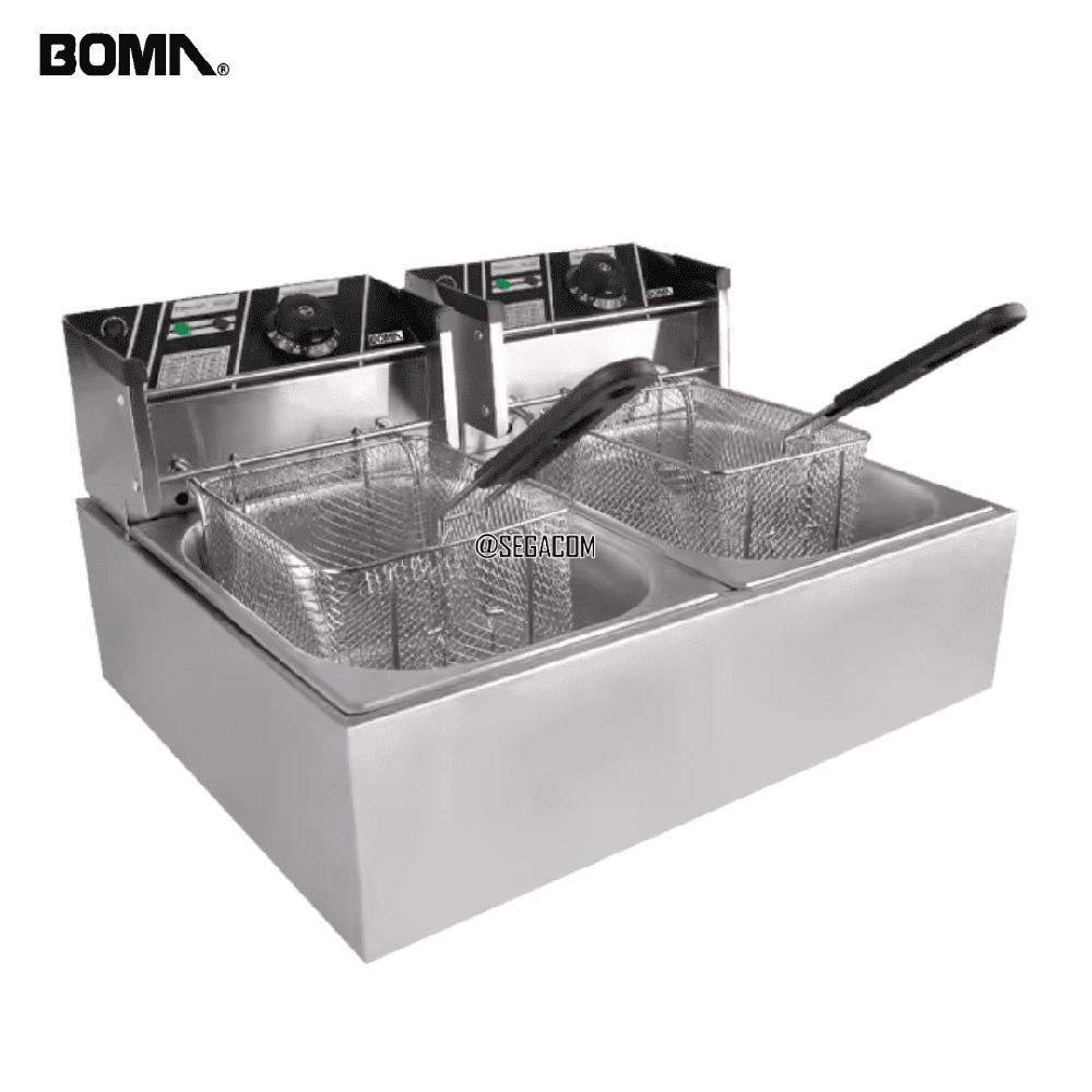 Freidora Eléctrica Doble 12L Smart -ROSTIK- Silver ROSTIK-001