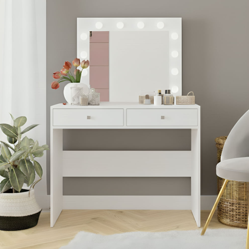Tocador con espejo Cristy Blanco| Masiva Home