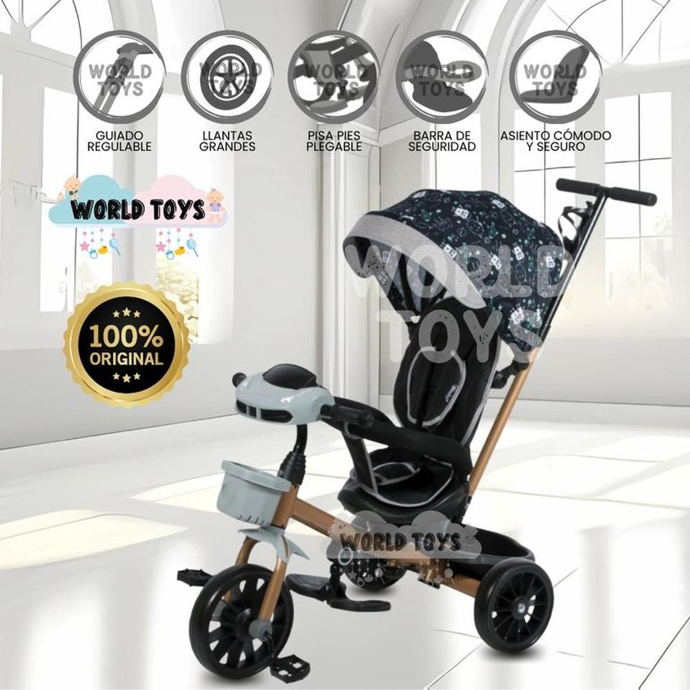 Triciclo Guiador con Bluetooth para Niños ROY Gray