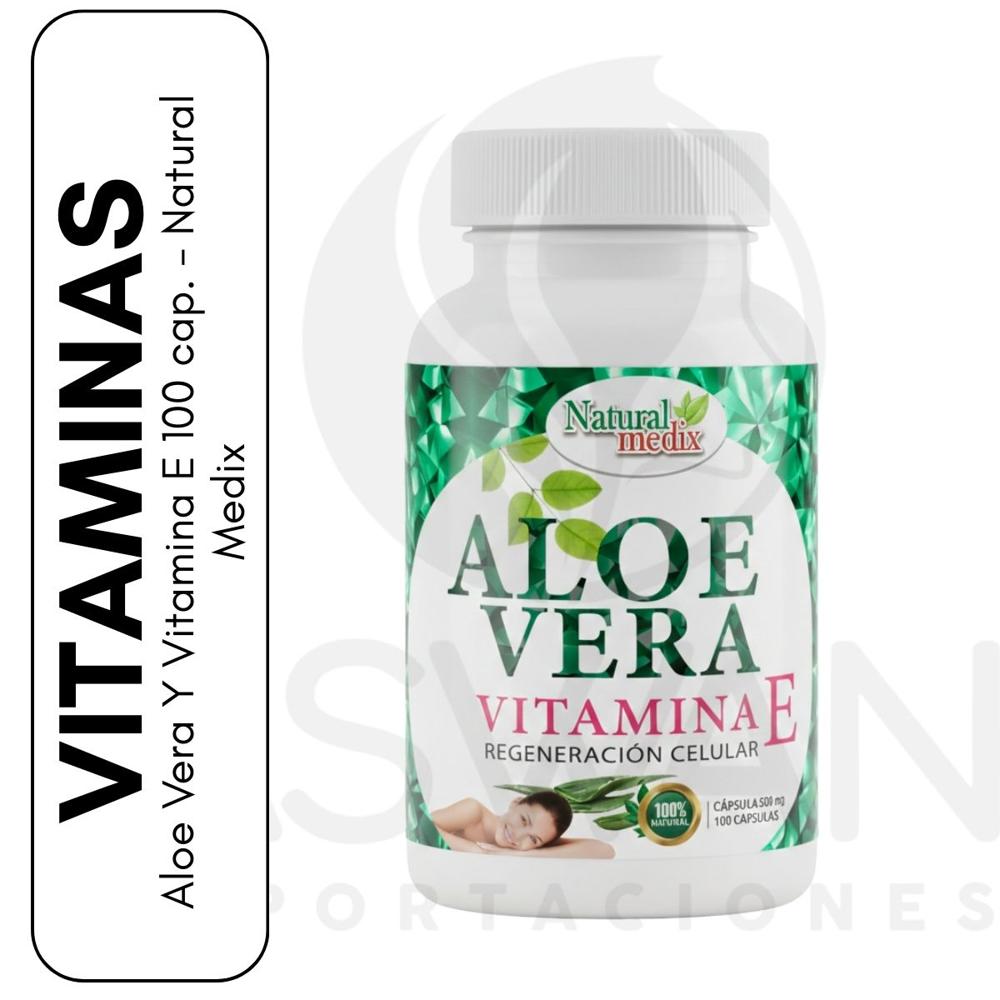 Aloe Vera Y Vitamina E 100 cap. - Natural Medix