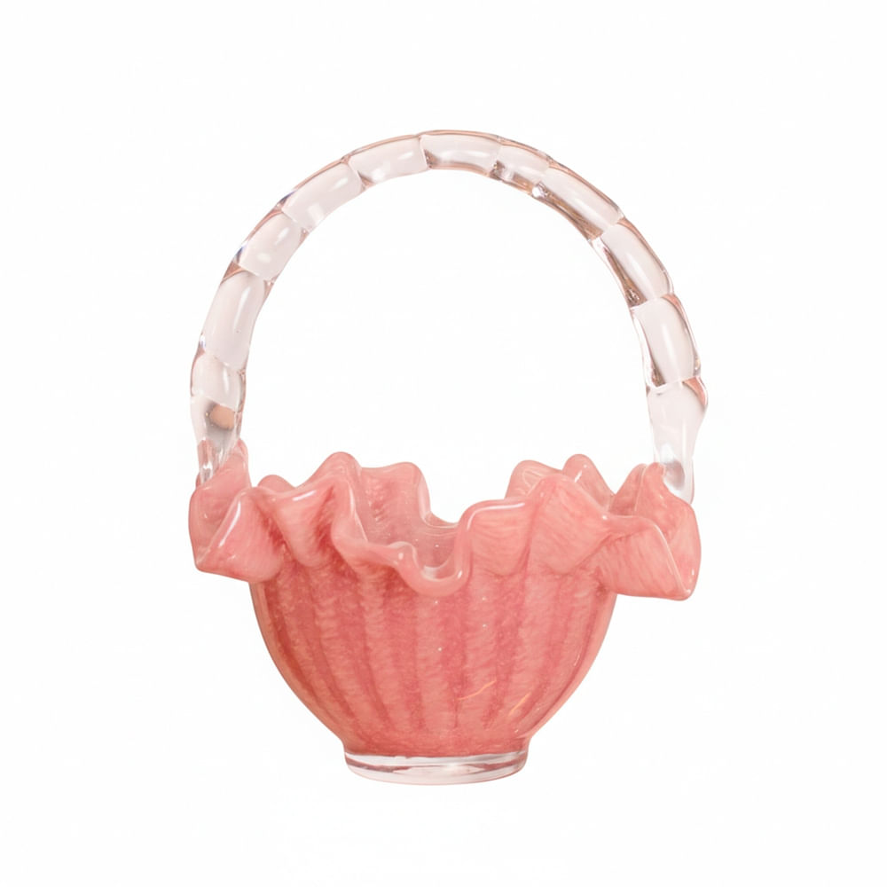 CENTRO DE MESA CON ASA VERONA VIDRIO MURANO