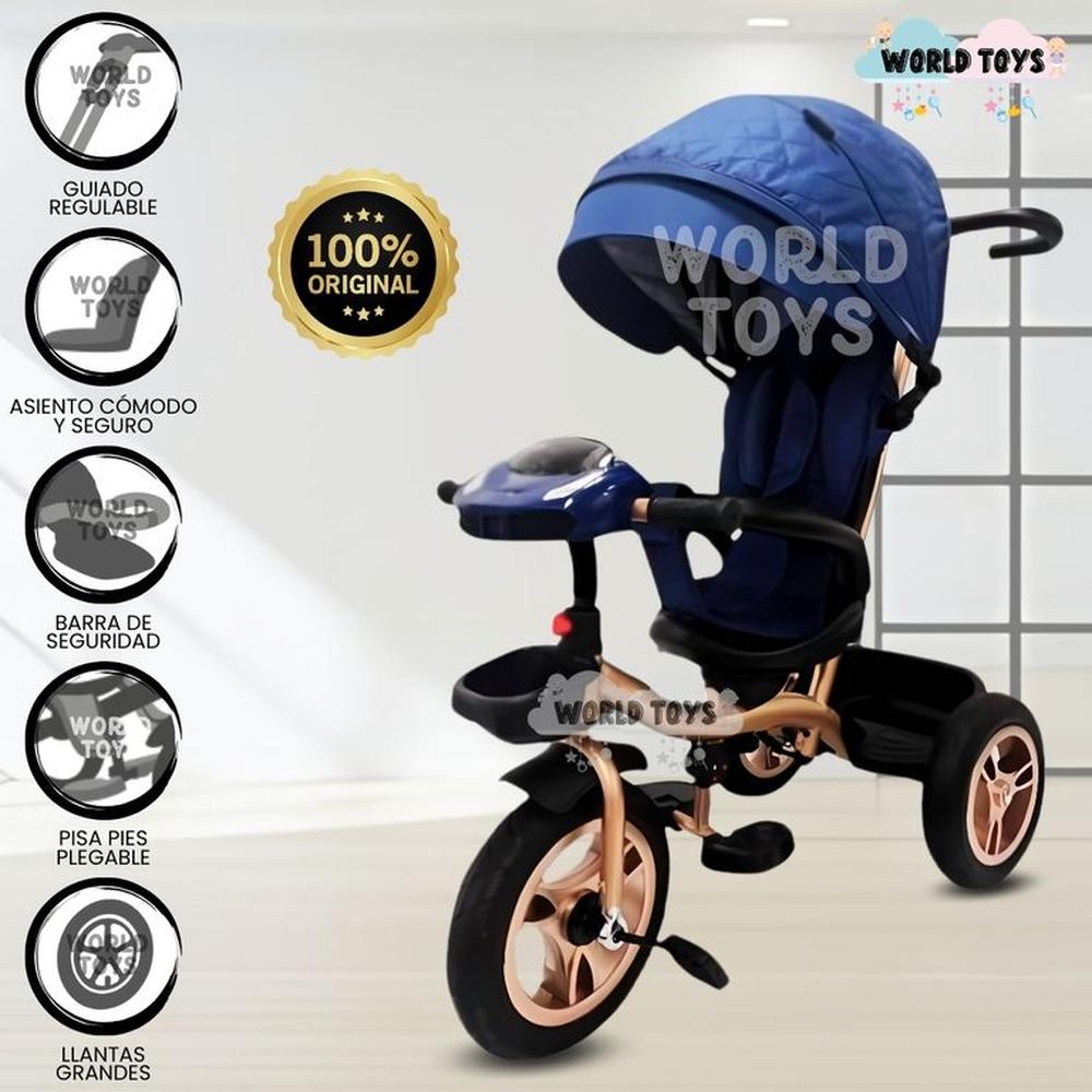 Triciclo Guiador Giratorio GOLDEN SPEED Blue