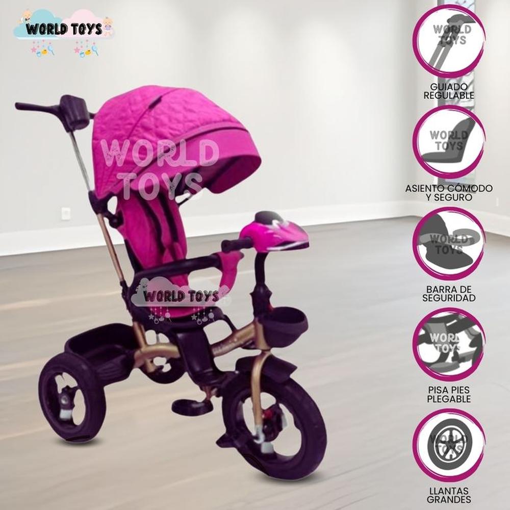 Triciclo Guiador Giratorio MAXUS Pink