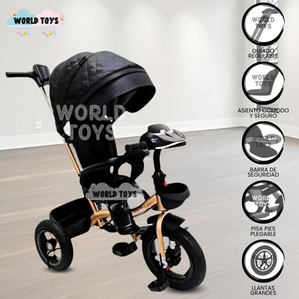 Triciclo Guiador Giratorio MAXUS Black