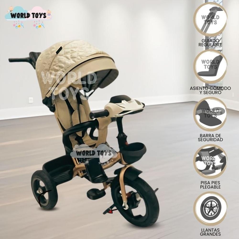 Triciclo Guiador Giratorio MAXUS Beige