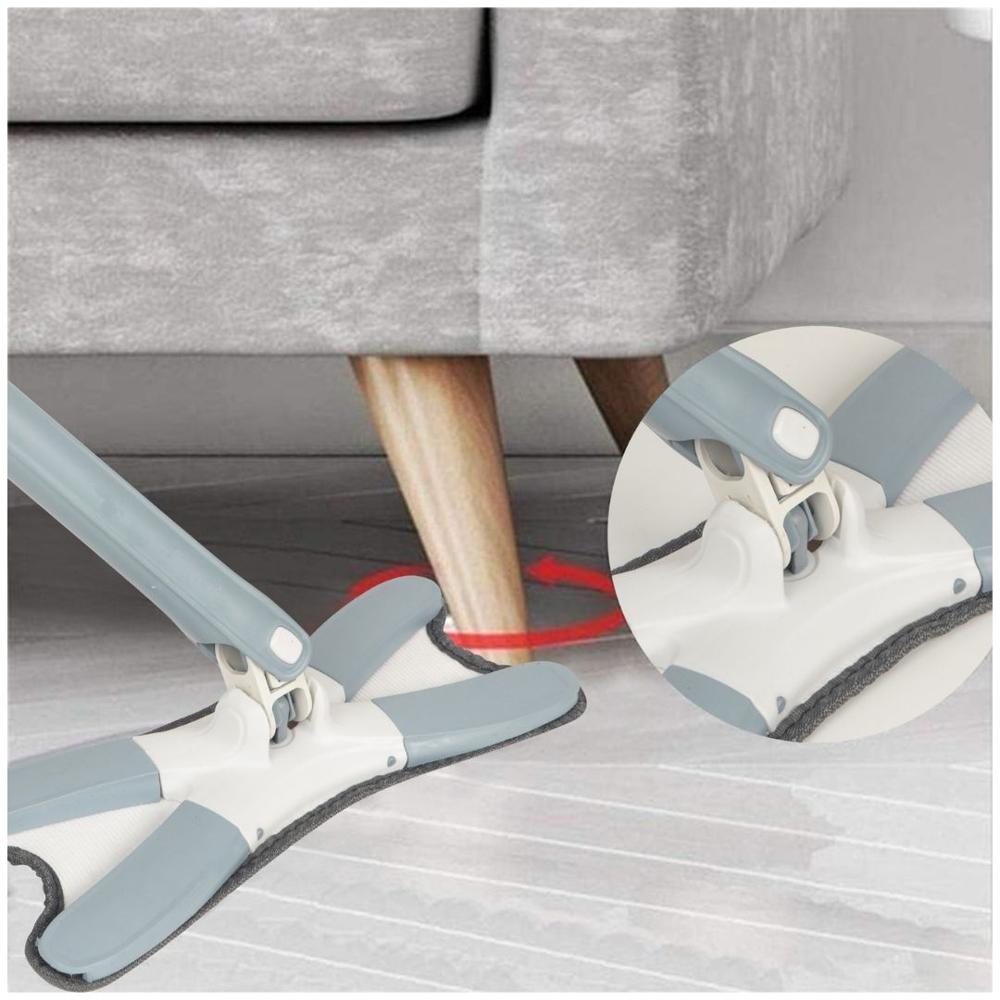 Trapeador Tipo X 360 de Microfibra Super Absorbente Exprime sin Contacto