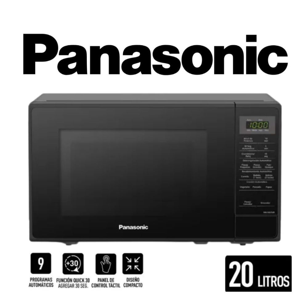 MICROONDAS PANASONIC 20LT NEGRO MOD NN-SB25JB