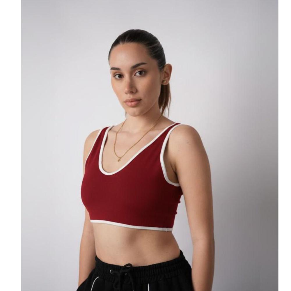 Top Deportivo Mujer Con Escote V