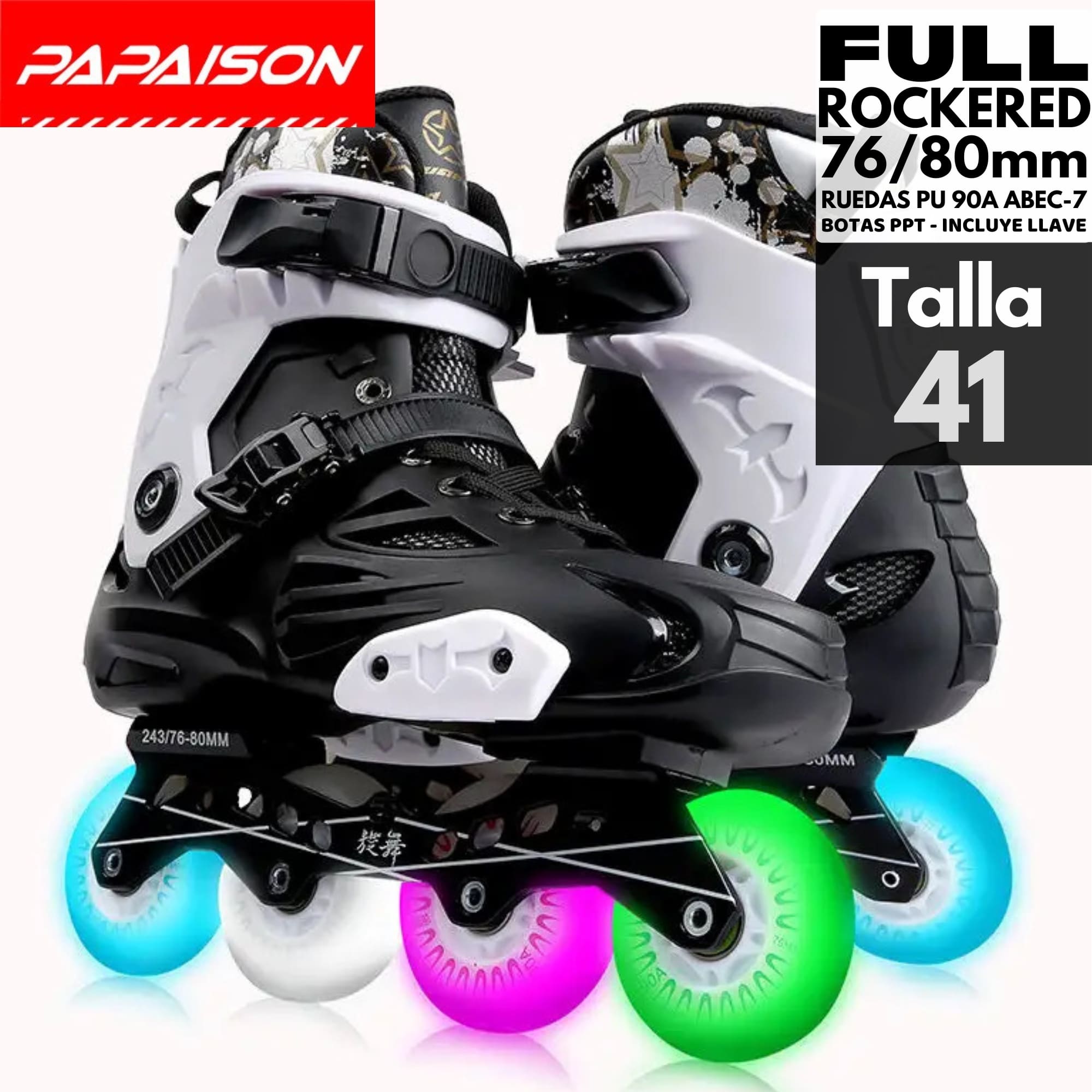 Patines Freestyle X6 Talla 41 Full Rockered Led Light Up Professional Skates
