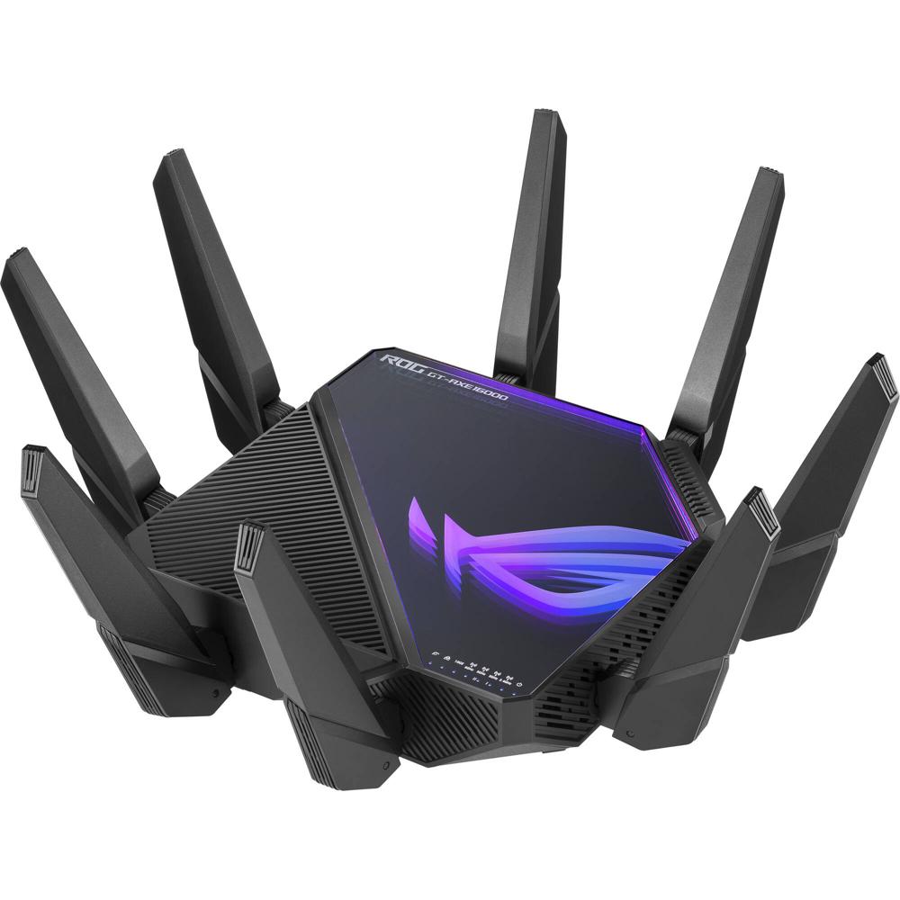 ASUS ROG Rapture GT-AXE16000: Router Gaming Cuádruple Banda Wi-Fi 6E, 15,560 Mb/s, 8 Antenas Externa 1707636-REG ASUS ROG Rapture GT-AXE16000: Router Gaming Cuádruple Banda Wi-Fi 6E, 15,560 Mb/s, 8 Antenas Externa 1707636-REG