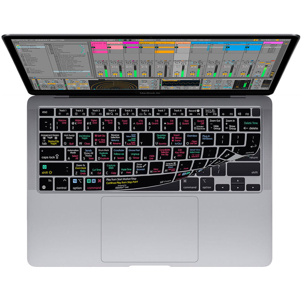 Cubierta de Teclado KB Covers para Ableton Live para MacBook Air de 13 Cubierta de Teclado KB Covers para Ableton Live para MacBook Air de 13