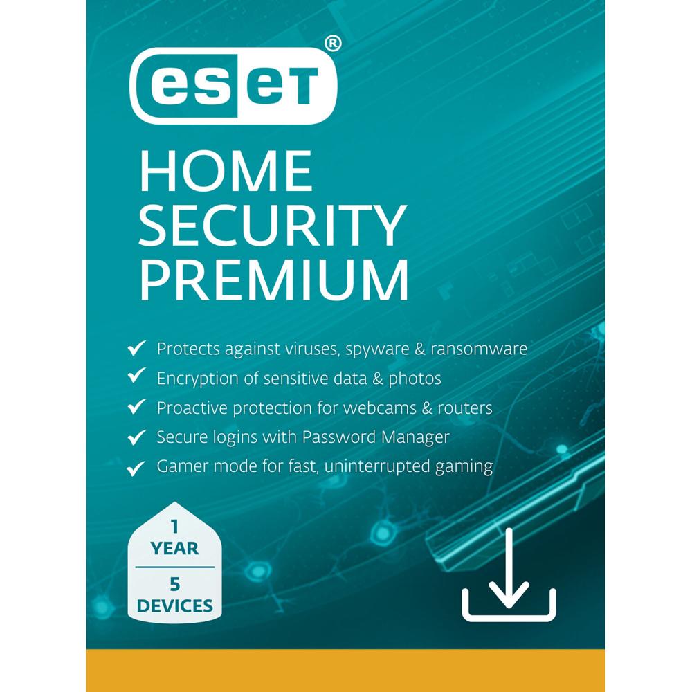 ESET Home Security Premium - Suscripción de 1 Año para 5 Dispositivos - Protección en Tiempo Real 24 1821506-REG ESET Home Security Premium - Suscripción de 1 Año para 5 Dispositivos - Protección en Tiempo Real 24 1821506-REG