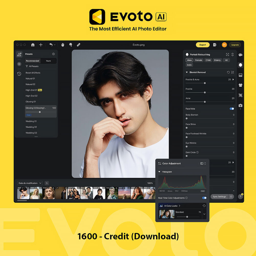 Evoto AI Photo Editor 1200-Créditos (Descarga) - Edición Avanzada de Fotos, Compatible con Mac y Win 1844312-REG Evoto AI Photo Editor 1200-Créditos (Descarga) - Edición Avanzada de Fotos, Compatible con Mac y Win 1844312-REG