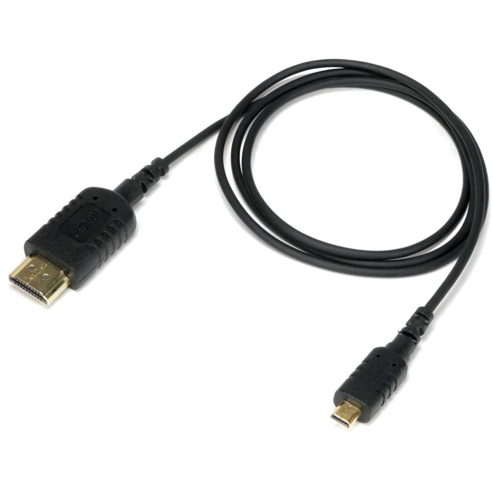 EVO Gimbals EVO ReFlex Cable Micro-HDMI a HDMI Ultra Delgado de 3' con Conectores Baño de Oro de 24k
