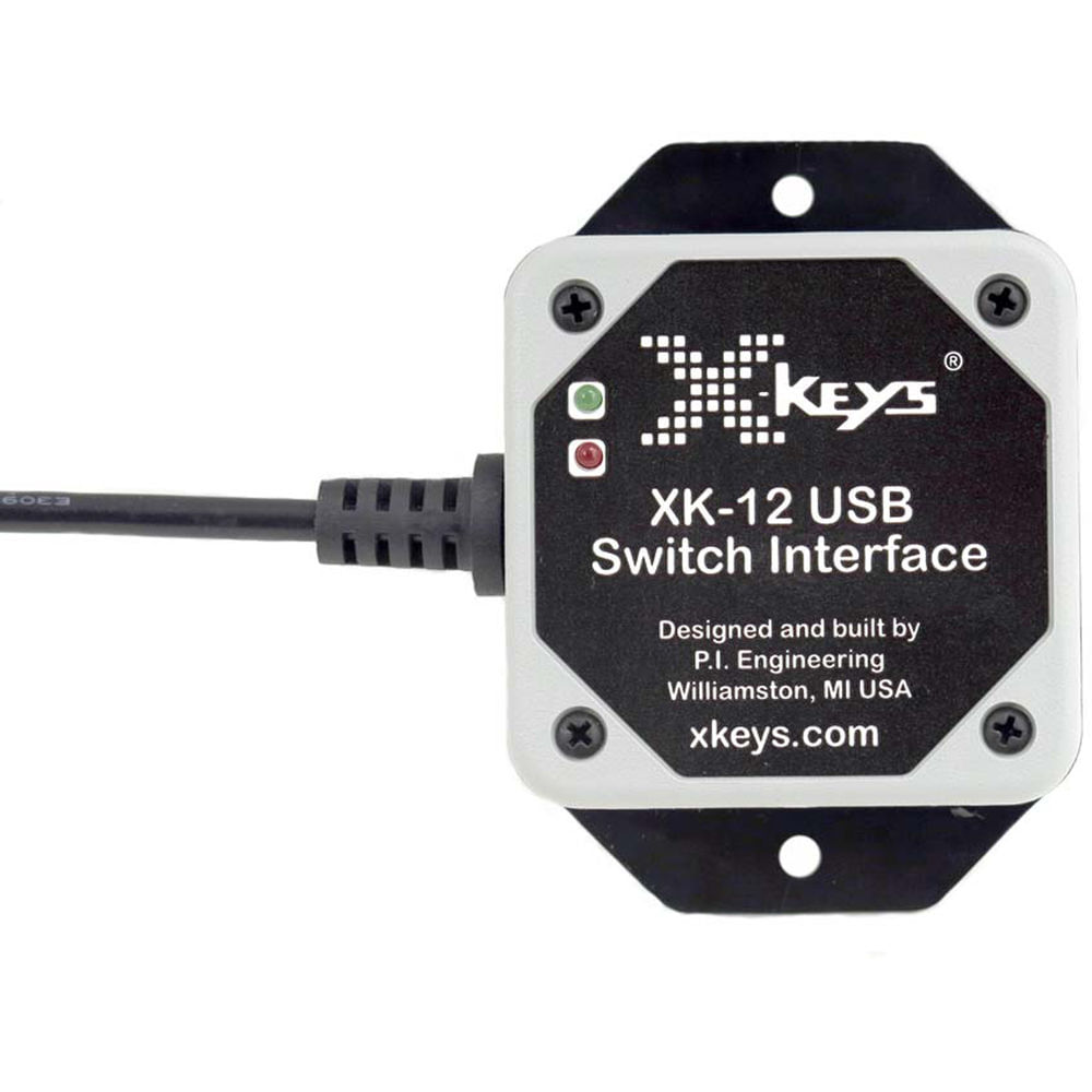 Interfaz X-keys USB de 12 Interruptores para Conmutadores KVM - 6 Puertos de Audio de 3.5mm, Soporte