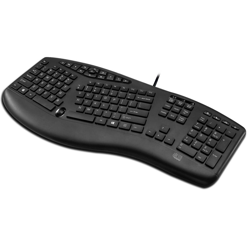 Teclado Ergonómico Adesso TruForm: Diseño Dividido, Reposamanos Integrado, Teclas Chiclet de Membran 1657814-REG Teclado Ergonómico Adesso TruForm: Diseño Dividido, Reposamanos Integrado, Teclas Chiclet de Membran 1657814-REG