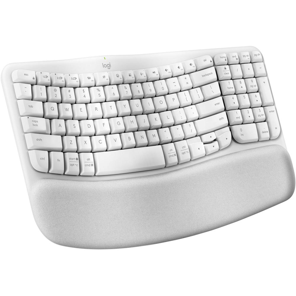 Teclado Inalámbrico Ergonómico Logitech Wave Keys (Blanco Off-White) - Conectividad 2.4 GHz RF & Blu 1790111-REG Teclado Inalámbrico Ergonómico Logitech Wave Keys (Blanco Off-White) - Conectividad 2.4 GHz RF & Blu 1790111-REG