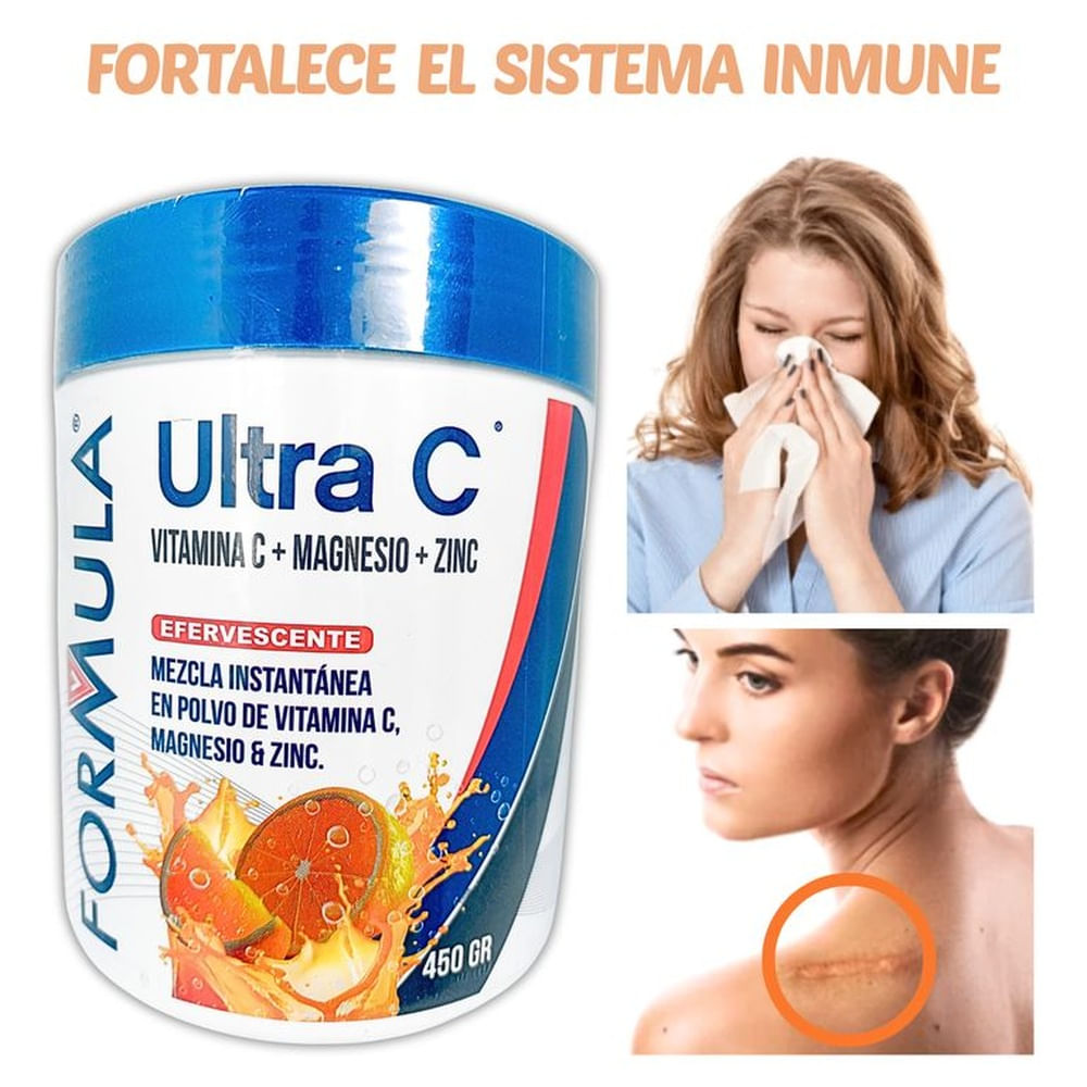 VITAMINA C EN POLVO 318 MG MAGNESIO Y ZINC 450 GRAMOS FORMULA V