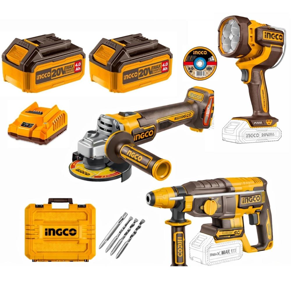 Amoladora Rotomartillo Lampara 2 Bat Cosli250183 Ingco