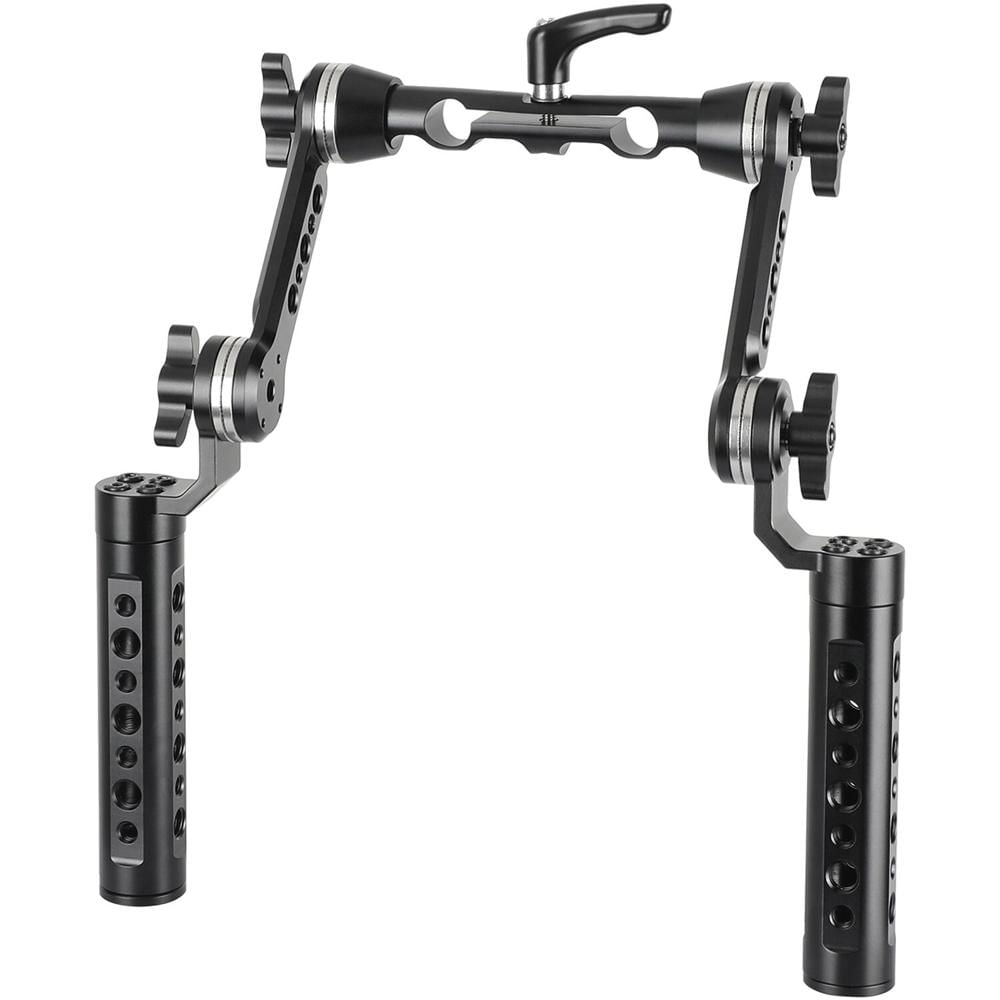 CAMVATE Soporte de Mano de Aluminio con Brazos de Extensión Rosette y Abrazadera de Varilla de 15mm