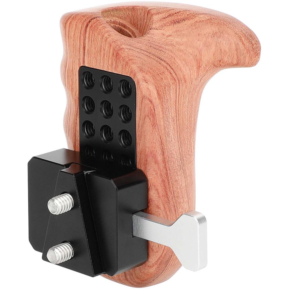 CAMVATE Empuñadura de Madera con Adaptador V-Lock (Mano Derecha) - Agarre de Palisandro para Jaula