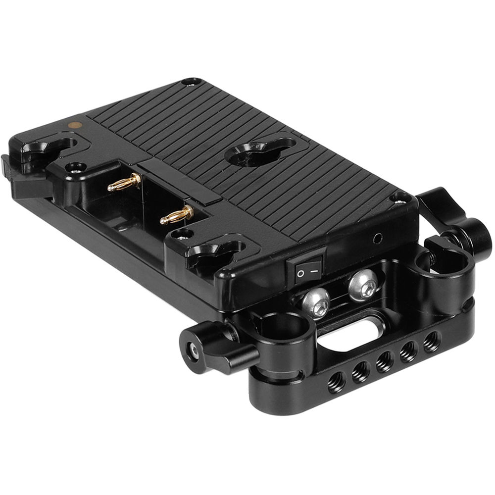 Placa de Batería Gold Mount CAMVATE con Cheese Plate y Abrazadera de Varilla de 15mm