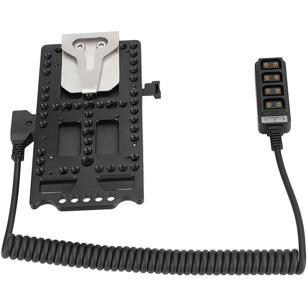 Placa de Batería V-Mount CAMVATE con Divisor de Alimentación, Cables y Clip de Cintura - Capacidad