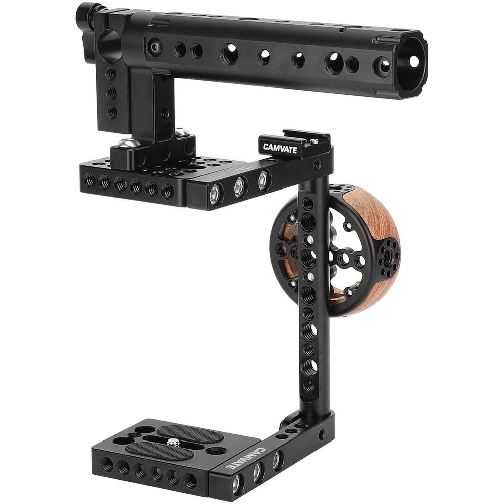 CAMVATE Jaula Universal para Cámara con Mango Superior y Agarre Lateral Izquierdo