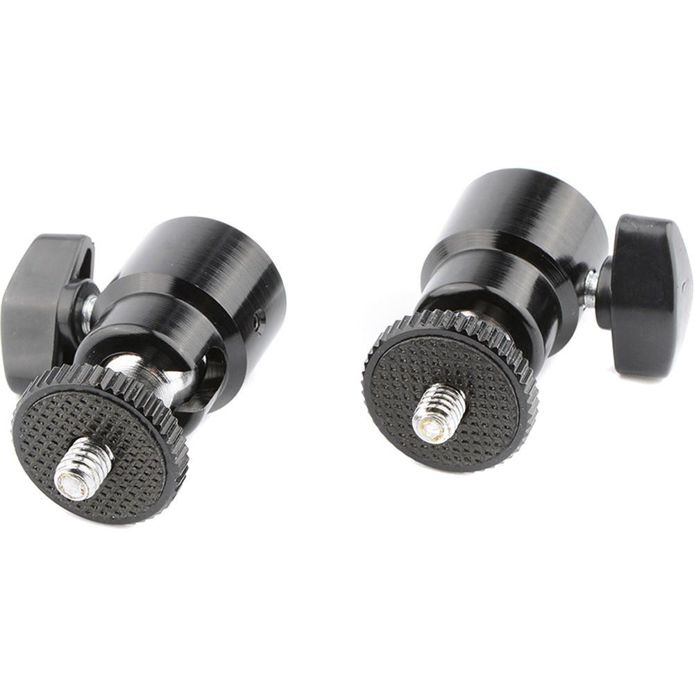 CAMVATE 1/4""-20 Mini Cabezal Esférico (Paquete de 2) - Rotación 360°, Inclinación 90°, Construcción