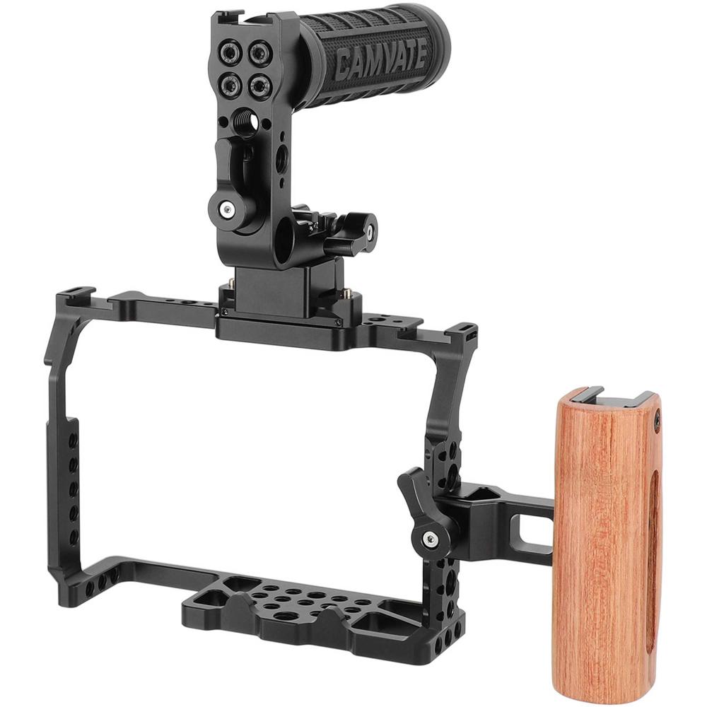 CAMVATE Jaula para Cámara con Manijas NATO Superior y Lateral para Panasonic GH6 - Compatible con A 1789498-REG CAMVATE Jaula para Cámara con Manijas NATO Superior y Lateral para Panasonic GH6 - Compatible con A 1789498-REG