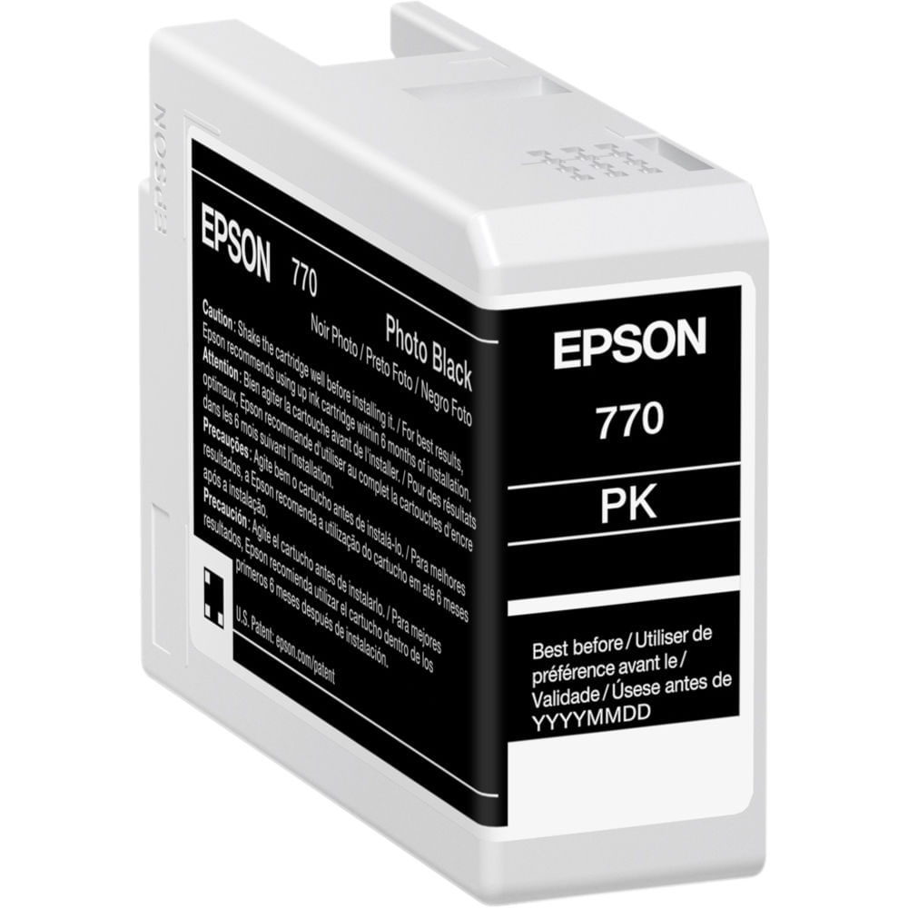 Cartucho de Tinta Photo Black Epson 770 UltraChrome PRO10 (25mL) - Para Impresora Fotográfica SureCo 1560945-REG Cartucho de Tinta Photo Black Epson 770 UltraChrome PRO10 (25mL) - Para Impresora Fotográfica SureCo 1560945-REG