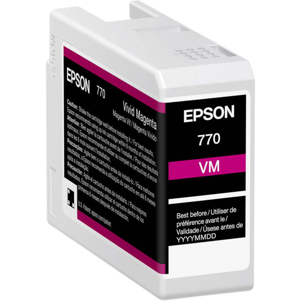Cartucho de Tinta Vivid Magenta Epson 770 UltraChrome PRO10 (25mL) - Para Impresora Fotográfica Sure 1560947-REG Cartucho de Tinta Vivid Magenta Epson 770 UltraChrome PRO10 (25mL) - Para Impresora Fotográfica Sure 1560947-REG