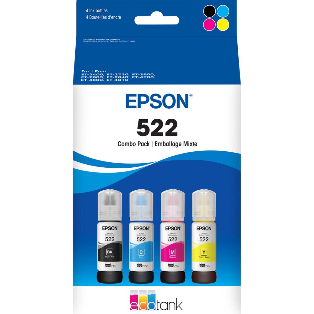 Epson T522 Pack de Botellas de Tinta EcoTank (Negro, Cian, Magenta, Amarillo) 1833753-REG Epson T522 Pack de Botellas de Tinta EcoTank (Negro, Cian, Magenta, Amarillo) 1833753-REG