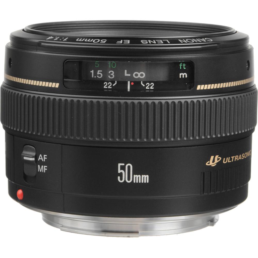 Lente Canon EF 50mm f/1.4 USM - Montura EF, Formato Full-Frame, Abertura f/1.4 a f/22, Elementos de 12140-USA Lente Canon EF 50mm f/1.4 USM - Montura EF, Formato Full-Frame, Abertura f/1.4 a f/22, Elementos de 12140-USA