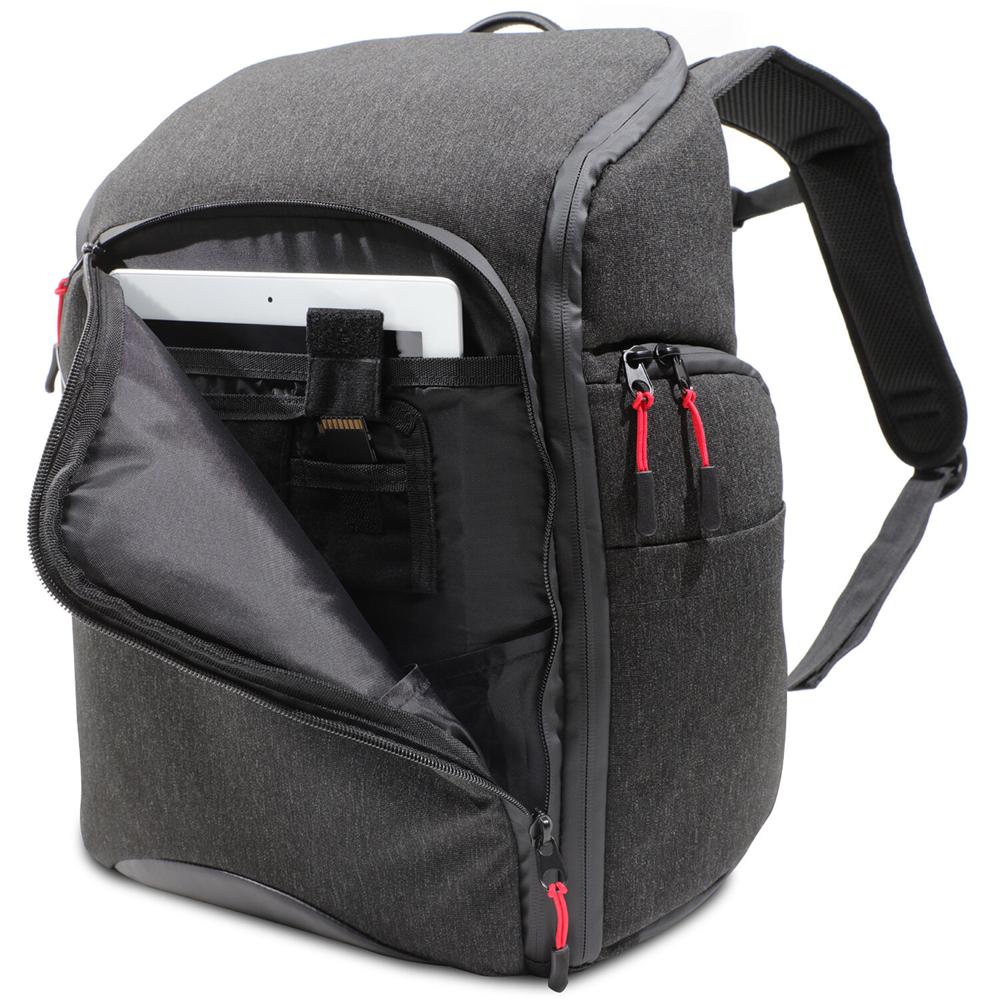 Mochila para Cámara Canon EDC-1: Capacidad para 1-2 Cámaras, 3 Lentes, Accesorios, Compartimento pa