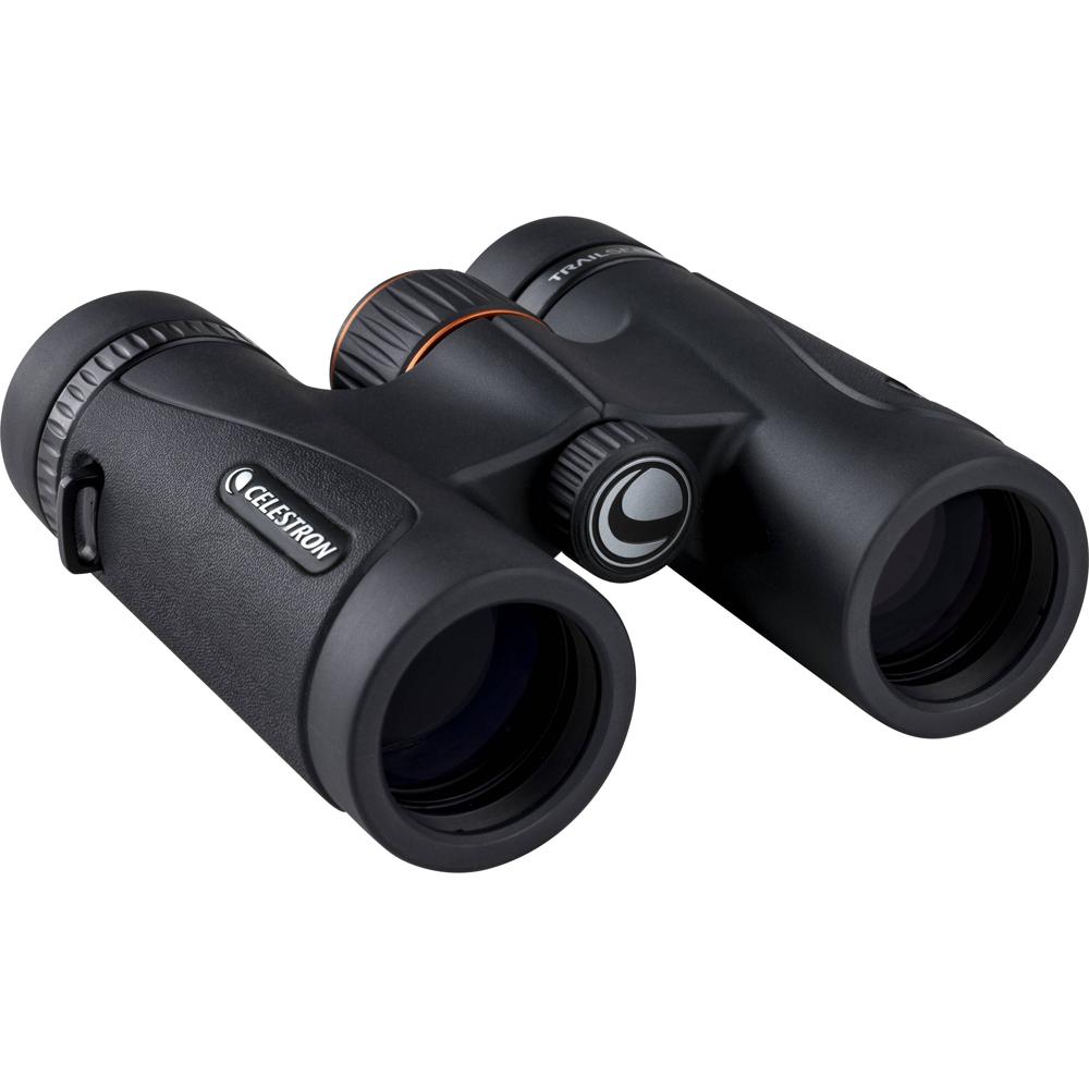 Binoculares Celestron 8x32 TrailSeeker (Negro) - Prismas BAK4 Compactos, Óptica Multicapa Antirrefl