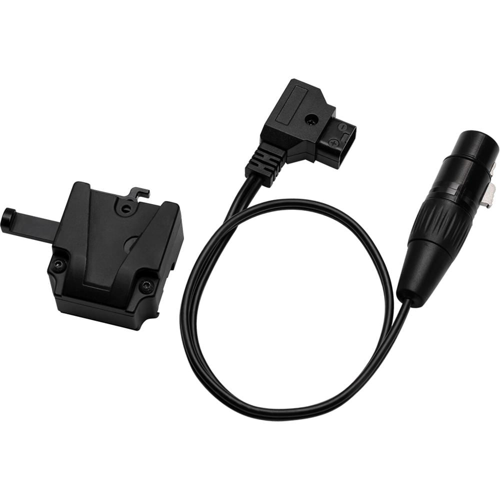 Adaptador V-Mount COLBOR y Cable D-Tap a XLR para Batería V-Mount con Luces de Alimentación