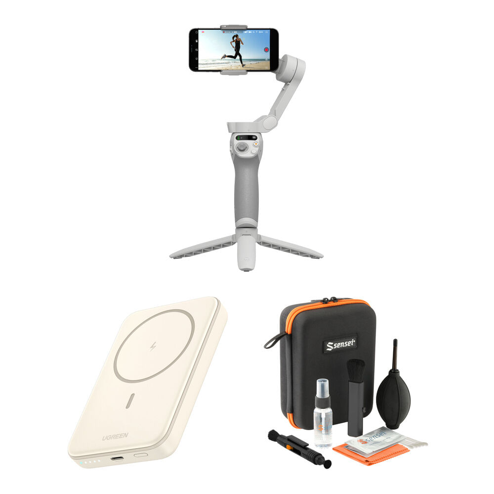 Kit de Accesorios DJI Osmo Mobile SE Gimbal para Smartphone con Power Bank de Carga Rápida, Cable J