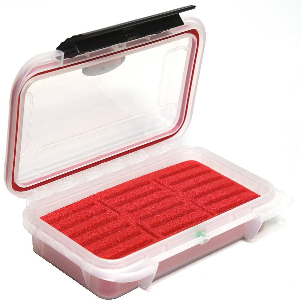 Elephant Elite Waterproof Hard Memory Card Case (Clear Case, Red Foam)