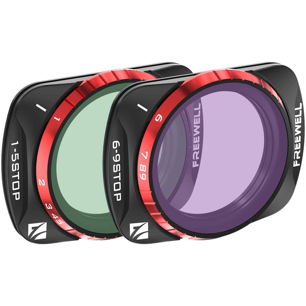 Juego de Filtros ND Variables Freewell de 2 Piezas para DJI Osmo Pocket 3 - Filtros de 1 a 5 y 6 a