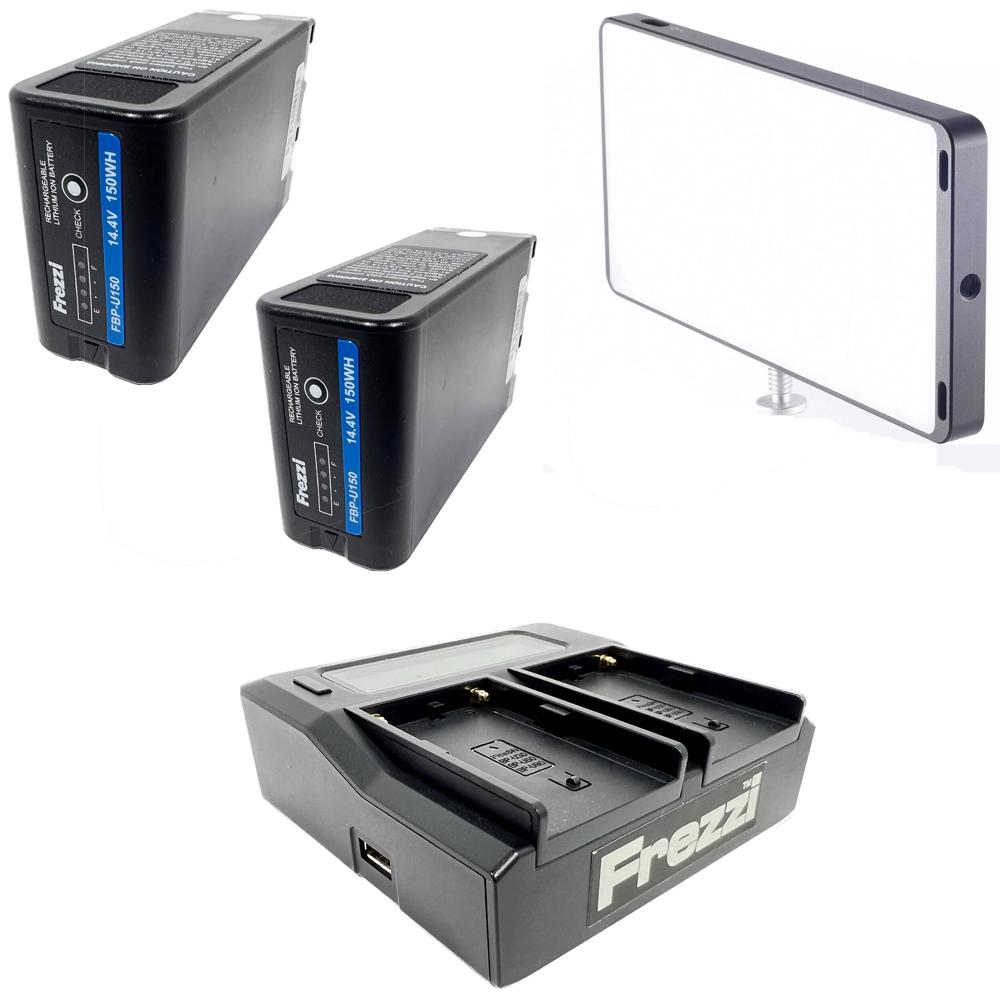 Frezzi FS-3L FBP-U150 Sony-Type 2-Battery Kit with Dual Charger & Pocket LED Light