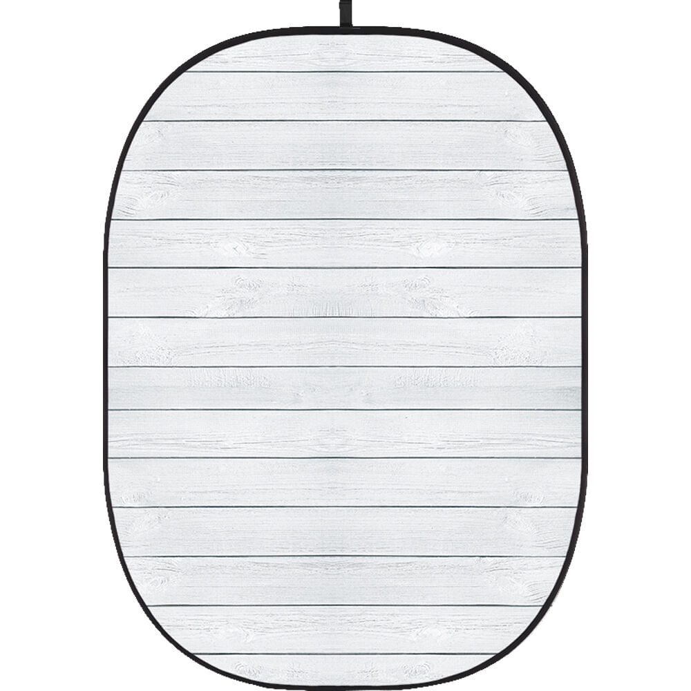 Fondo Colapsable Godox 5 x 6' (Pared de Madera 11) - Sin Arrugas, Estructura Autosoportante, Ideal