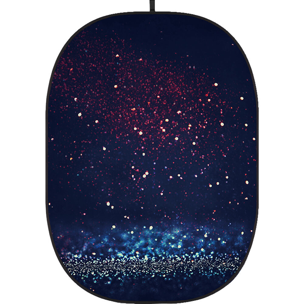 Fondo Colapsable Godox 5 x 6' (Textura Bokeh 10) - Sin Arrugas, Marco Autosoportante, Ideal para Pr