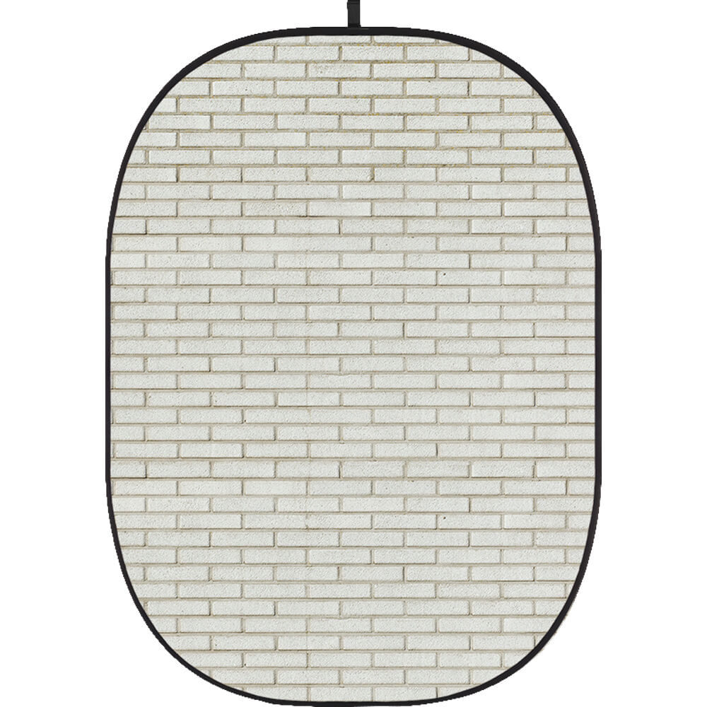 Fondo Colapsable Godox 5 x 6' (Pared de Ladrillo 1) - Sin Arrugas, Estructura Autosoportante, Ideal