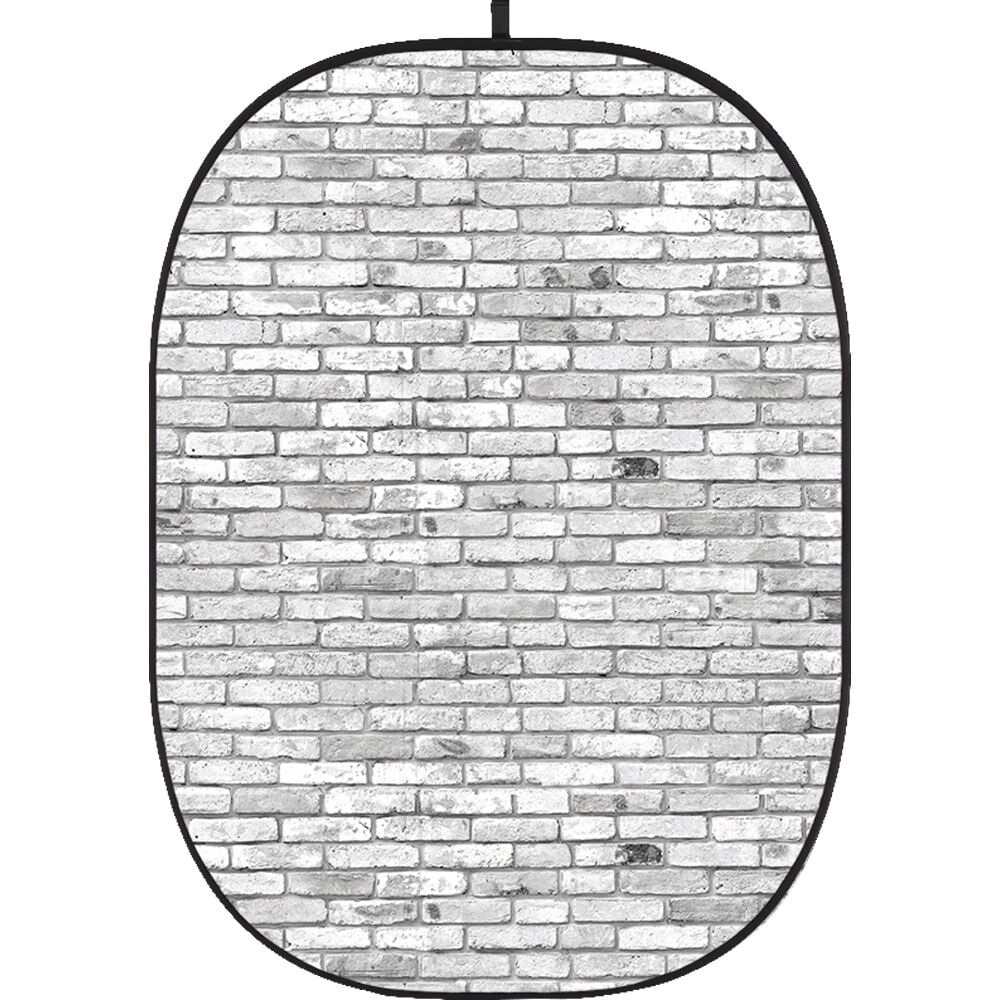 Fondo Colapsable Godox 5 x 6' (Pared de Ladrillo 4) - Sin Arrugas, Estructura Autosoportante, Ideal