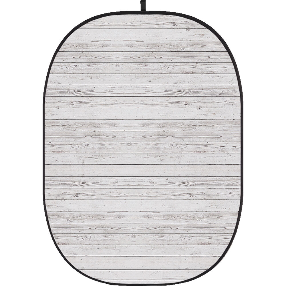 Fondo Colapsable Godox 5 x 6' (Pared de Madera 7) - Sin Arrugas, Estructura Autosoportante, Ideal p